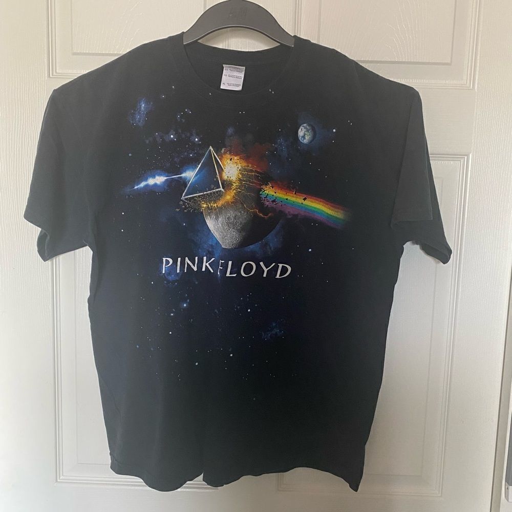 GILDAN Heavy Cotton T Shirt with Pink Floyd Print Size XL
